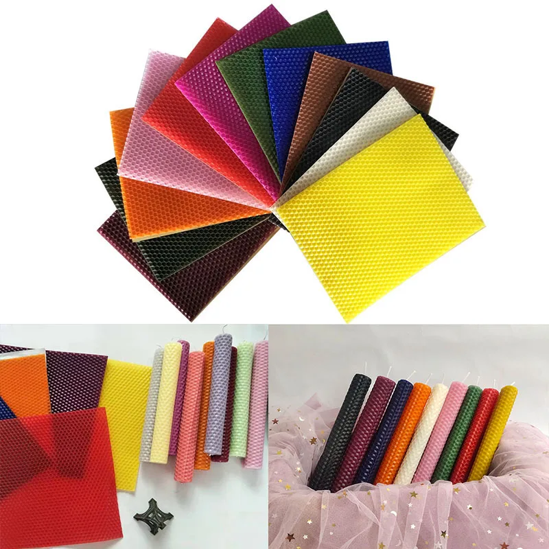 Beeswax Sheet Roll - Conjunto com 12 Folhas de Cera