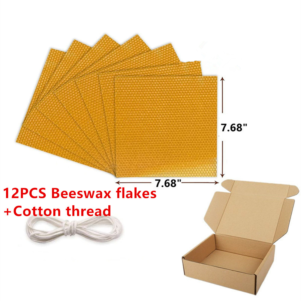 Beeswax Sheet Roll - 12pçs kit de folhas finas de