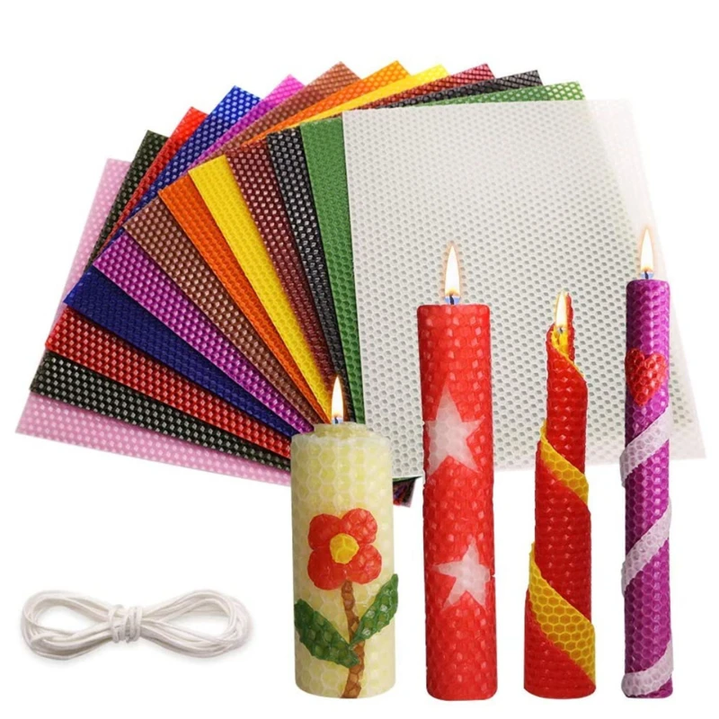 Beeswax Sheet Roll - Cera de abelha colorida folha, Candle