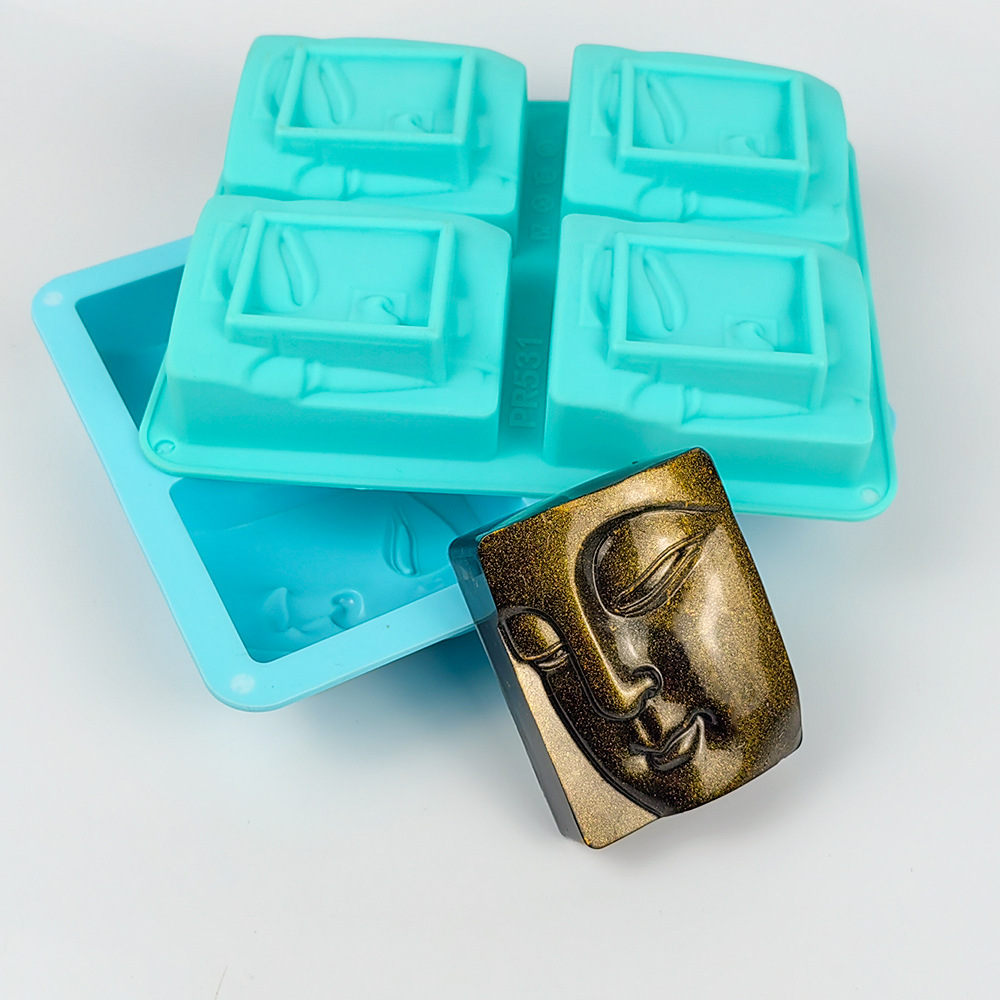Candle Supplies In Bulk - Silicone Buda Retrato Soap Mold, Face