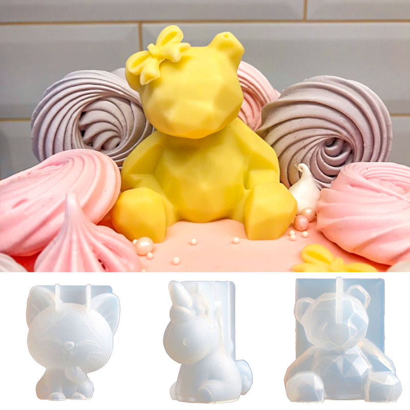 3D Stereo Urso Silicone Mold,  - Candle Supplies In Bulk avaliação e preço