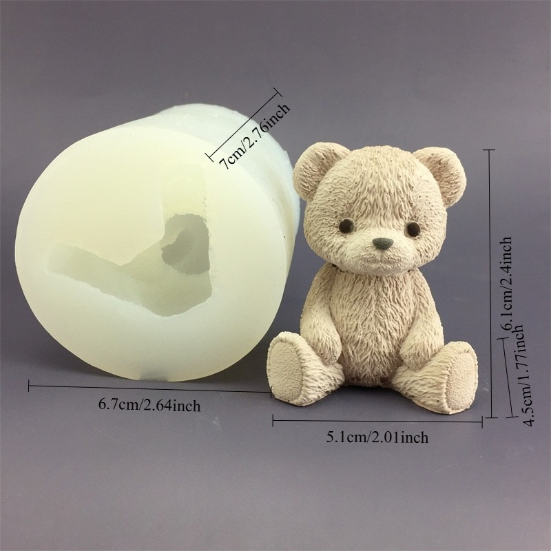 Molde de Silicone Urso Fofo pa - Candle Supplies In Bulk avaliação e preço