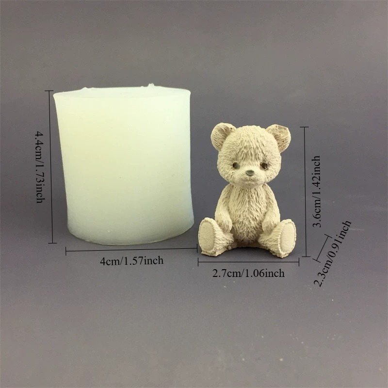 Molde de Silicone Urso Fofo pa - Candle Supplies In Bulk avaliação e preço