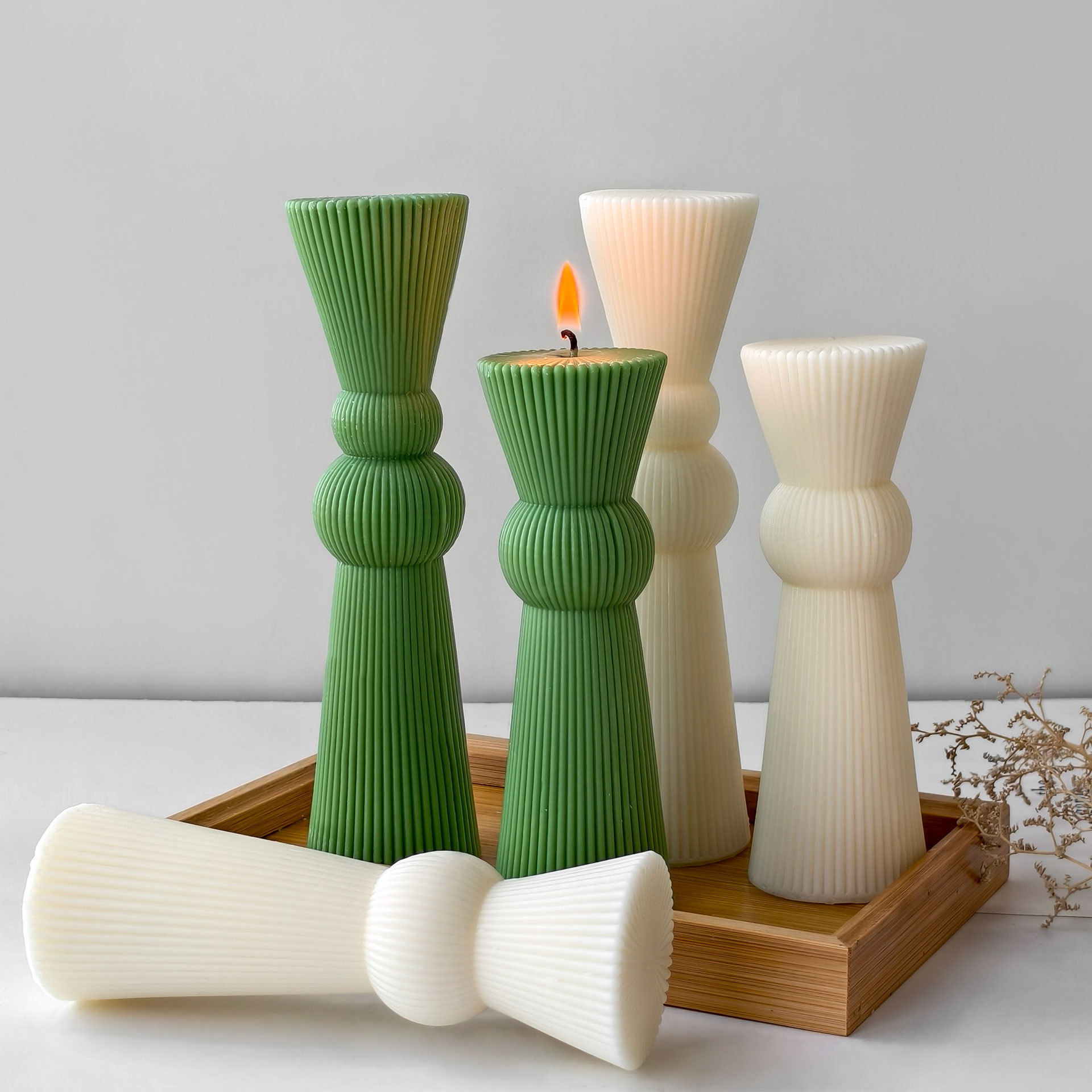 Diy haste longa listrado pilar - Candle Supplies In Bulk avaliação e preço